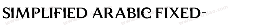 Simplified Arabic Fixed字体转换